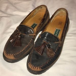 Cole Haan Slip On Loafer Rustic Brown Tassle Shoe